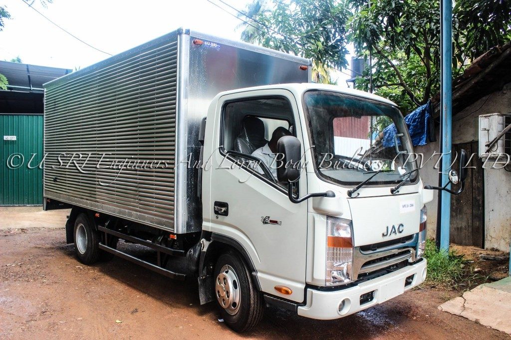 14.5 ft corrugated lorry body built by USRI Lorry Body Sri Lanka