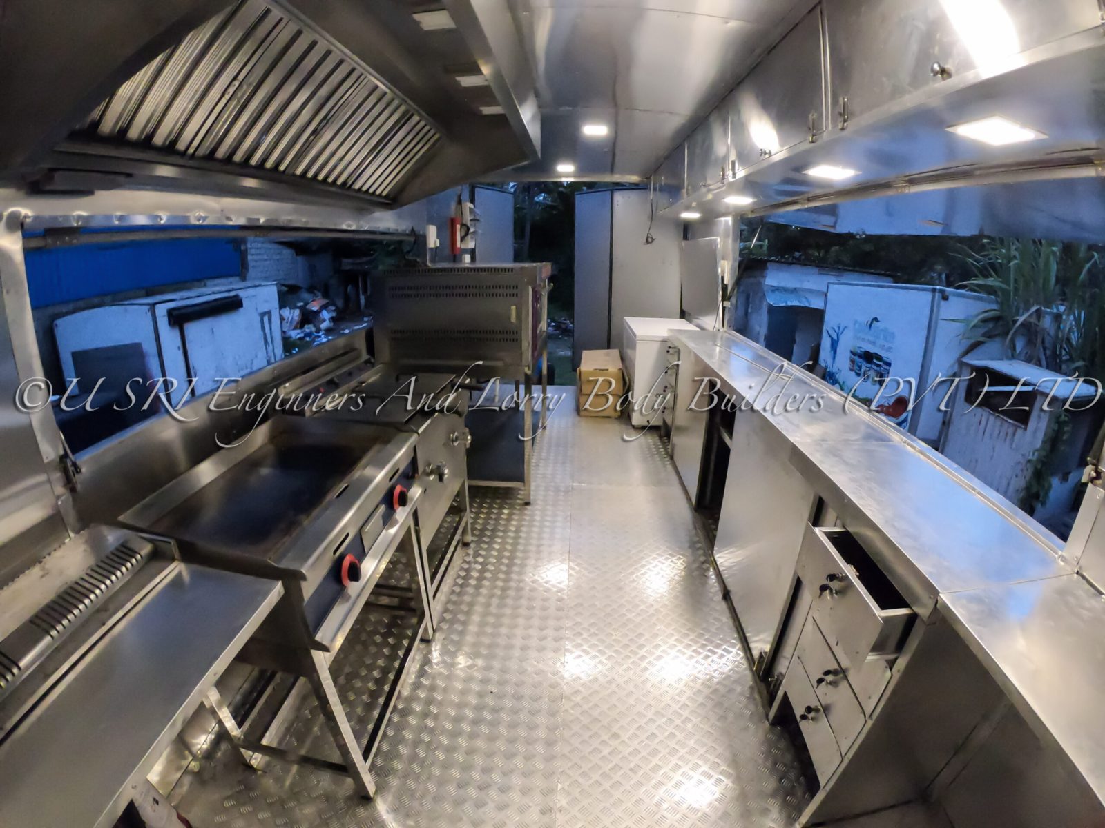 Fully equipped mobile kitchen truck built by USRI Lorry Body Sri Lanka